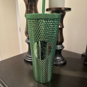 2023 green studded metallic winter Starbucks cup